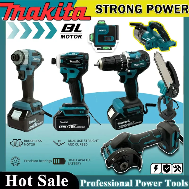 Power Tools Makita - Makita Draadloze Accu Gereedschapset Draagbare Slagmoersleutel