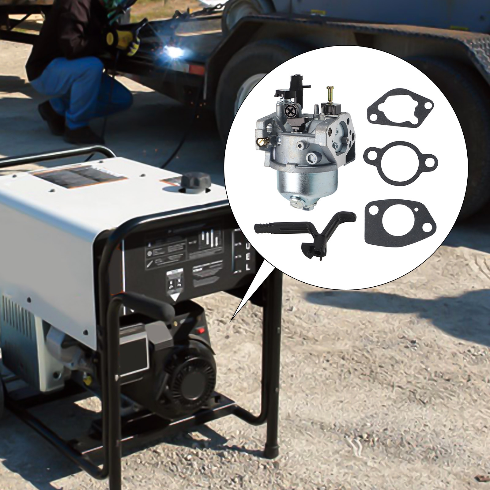 Power Tools Skills - 10*10*8cm Carburateurset Eenvoudige installatie Basis Mechanische