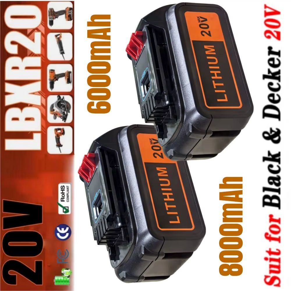 Black+Decker Tool 20V Max - 8Ah Vervangende batterij met hoge capaciteit