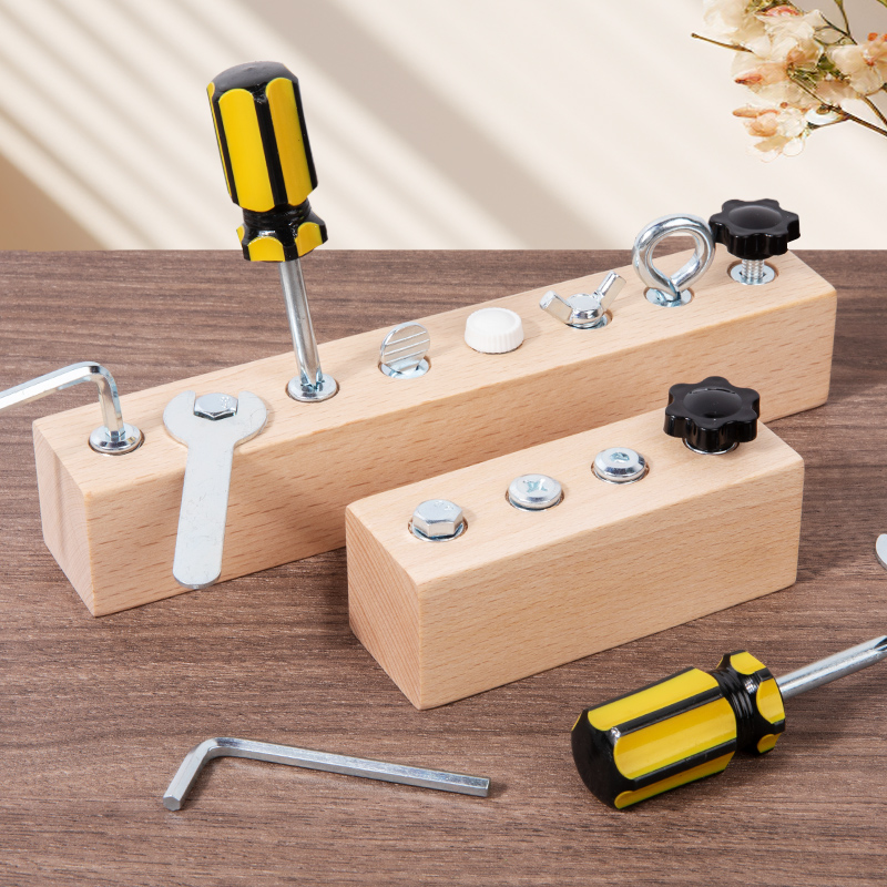 Power Tools Skills - Houten schroefmoer-demontagespeelgoed voor kinderen - Vroeg