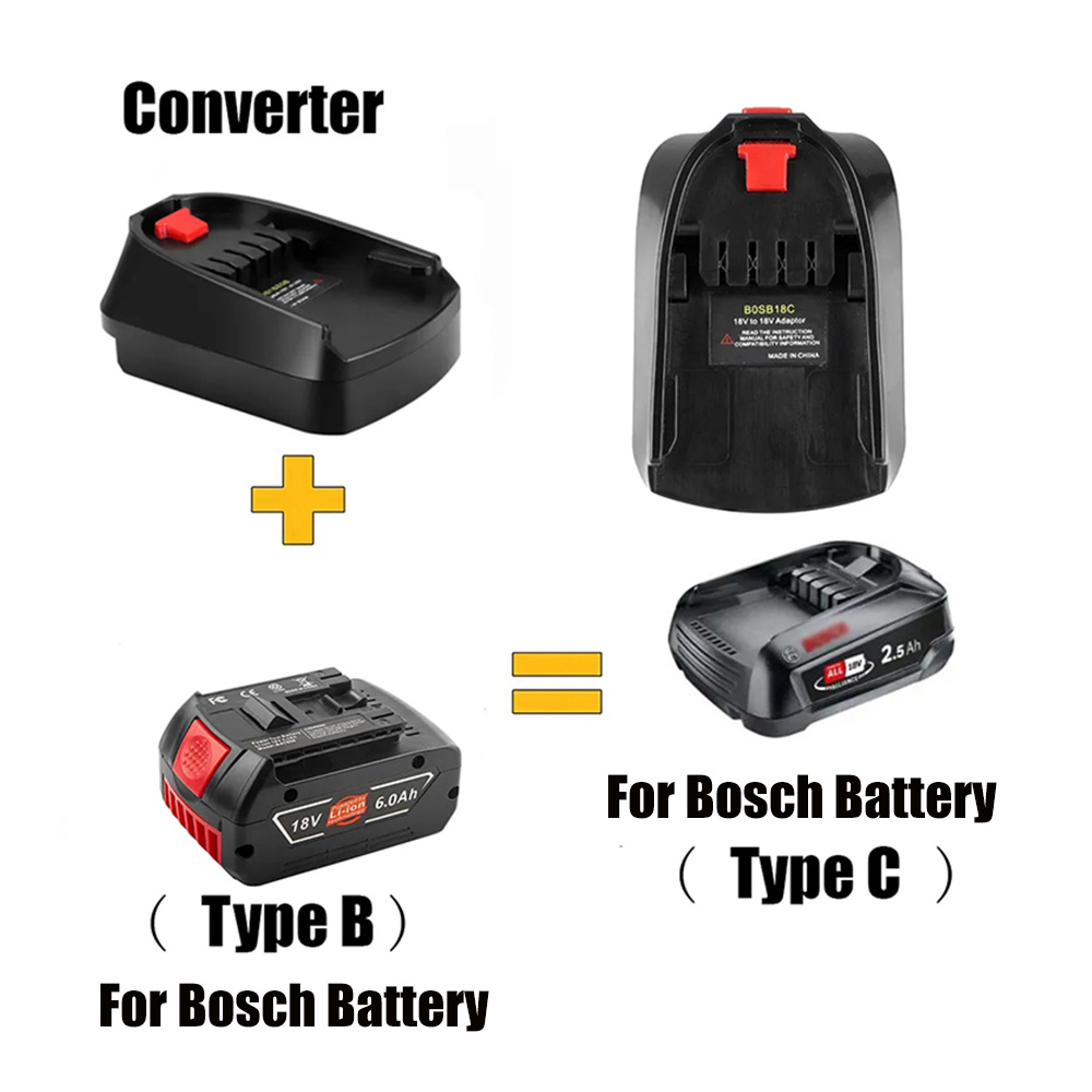 Power Tools Green - Batterijadapter Gebruik voor Bosch 18V Li-ion