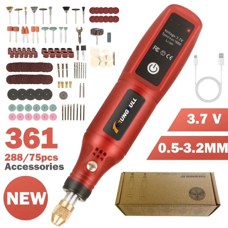 Impact Driver Cordless - USB oplaadbare draadloze graveerpen Draadloze elektrische