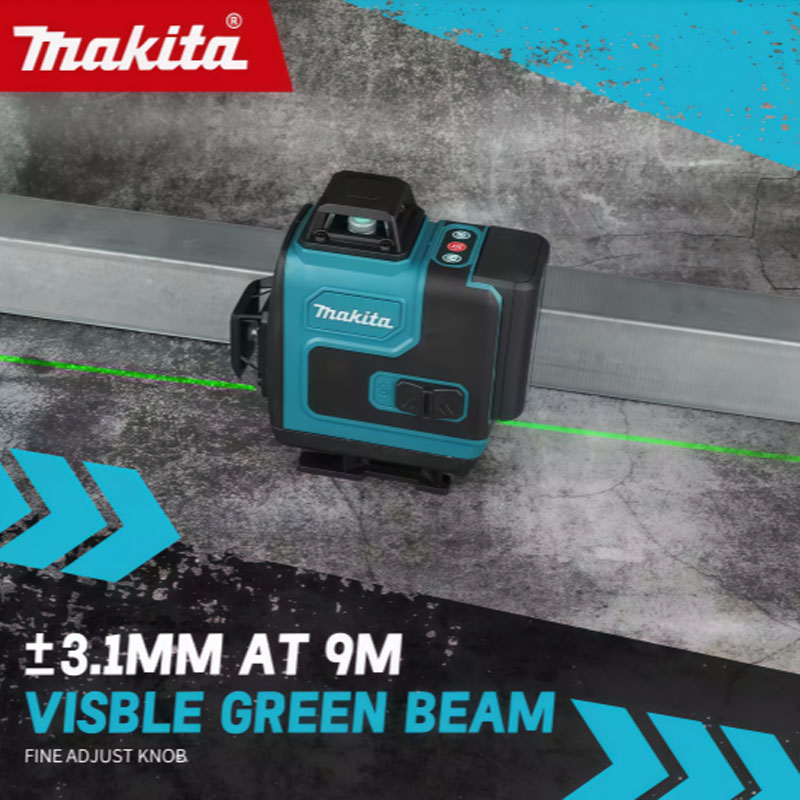 Power Tools Green - Makita Hoge Precisie Groene Laserwaterpas 360