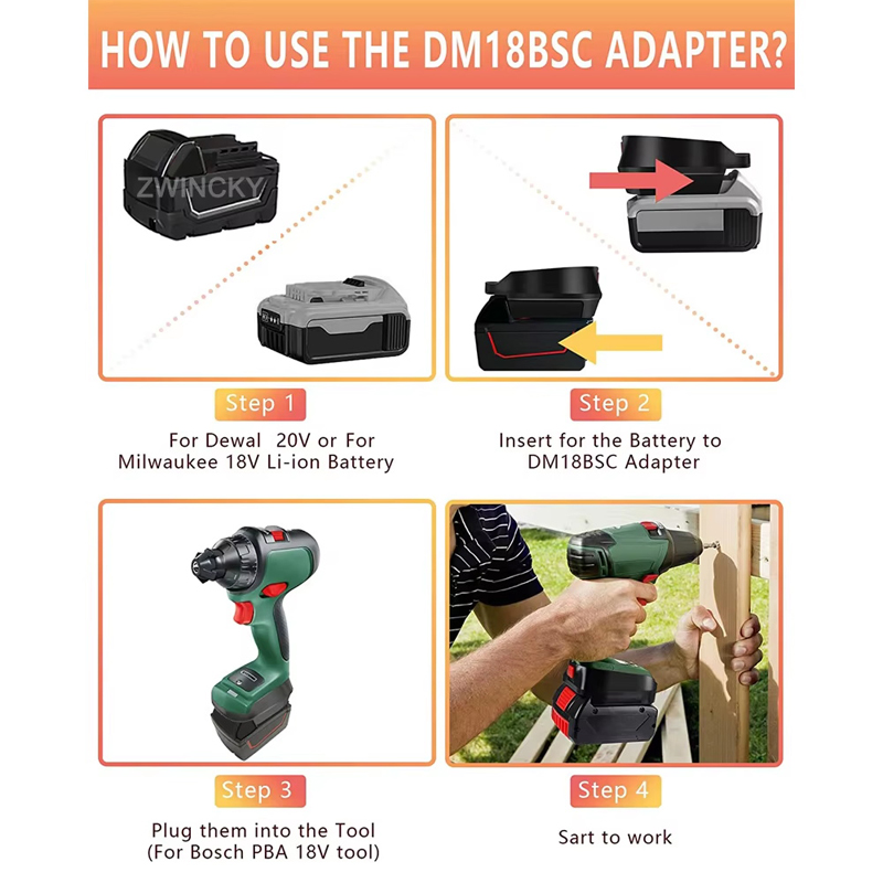 Batterijadapter voor Bosch/Dew - Power Tools Green recensie en prijs