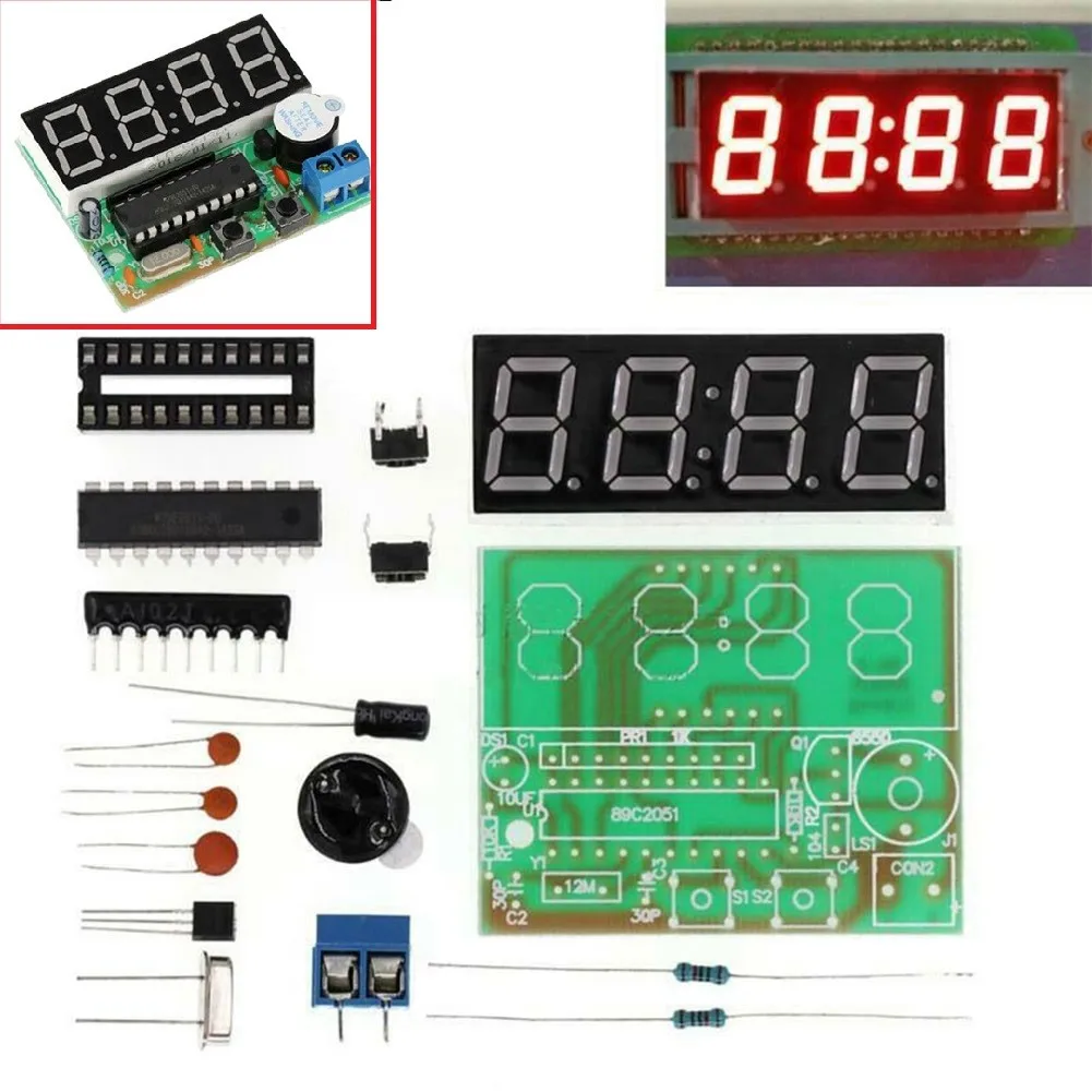 4-bit digitale klok DIY soldee - Power Tools Skills recensie en prijs