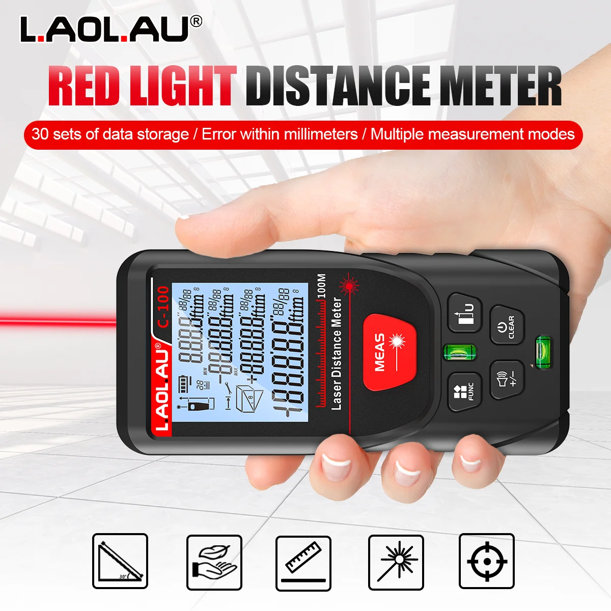 LAOLAU Digitale laserafstandsm - Power Tools Green recensie en prijs