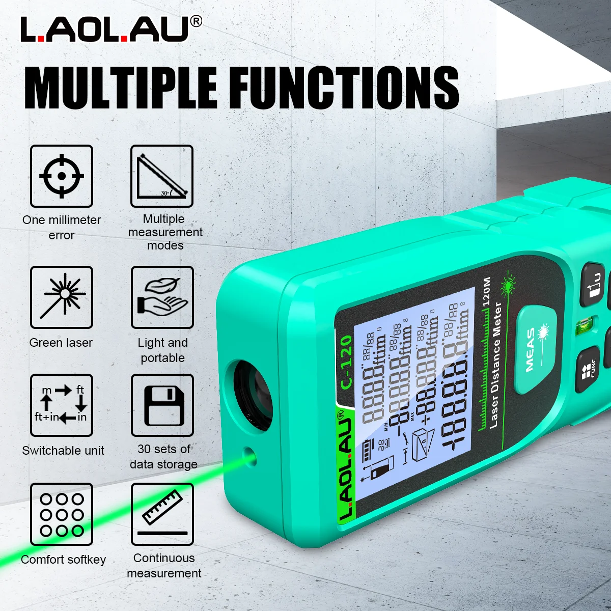 LAOLAU Digitale laserafstandsm - Power Tools Green recensie en prijs