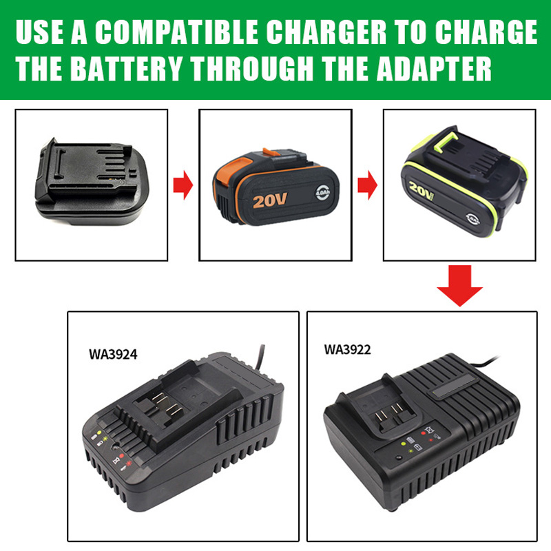 Batterij Adapter Converter Voo - Power Tools Green recensie en prijs