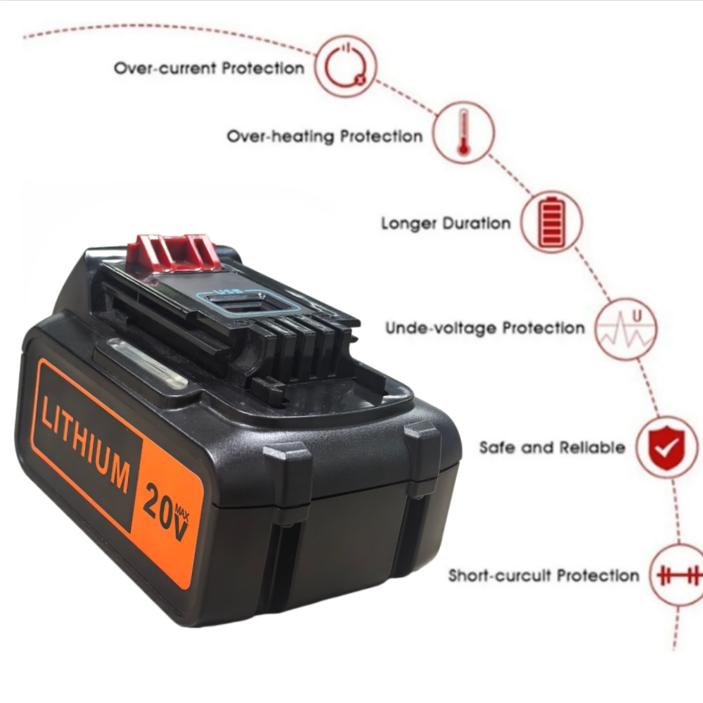 8Ah Vervangende batterij met h - Black+Decker Tool 20V Max recensie en prijs